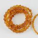  Amber bracelet natural beads cognac color